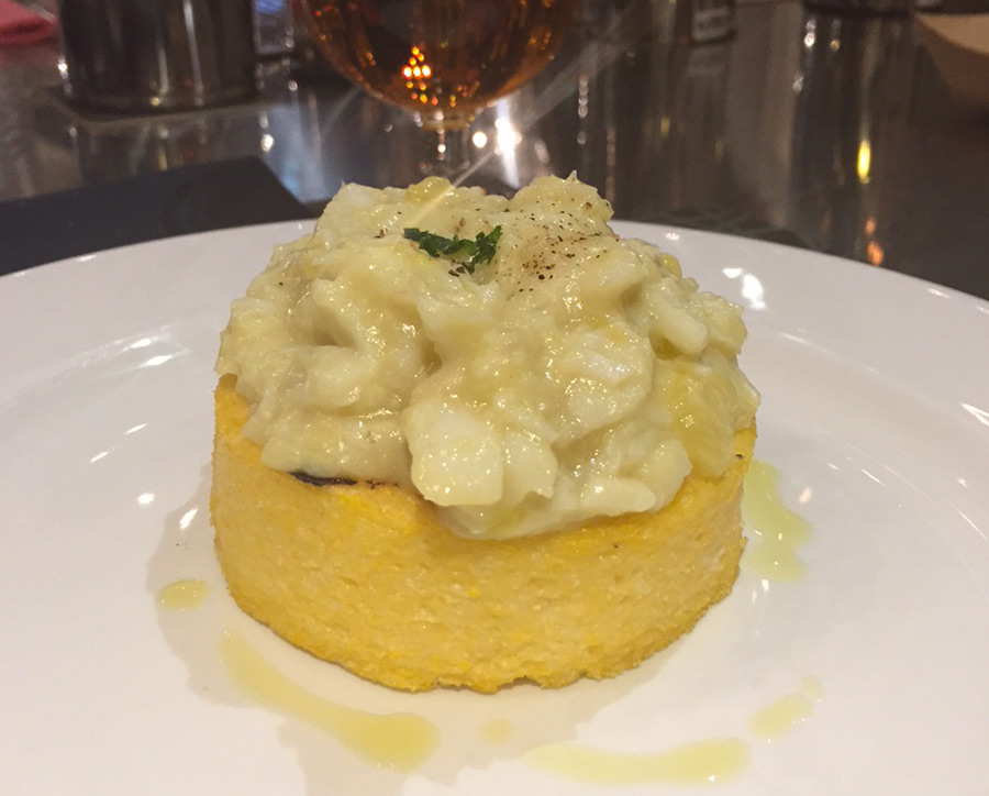 Polenta e baccalà mantecato alla birra